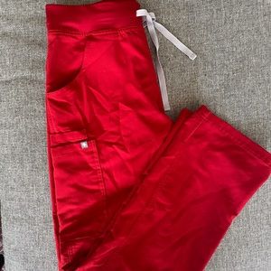Figs Red Kade scrub pants